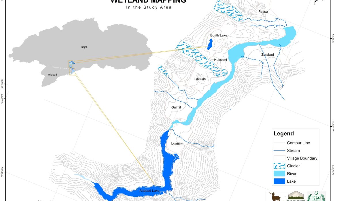 Contour line map